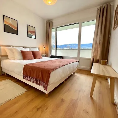Appartement - Lit Queen Size - Proximite Geneve Saint-Julien-en-Genevois Exterior foto